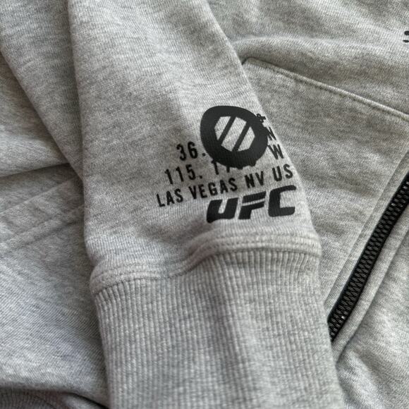 Reebok UFC Women's XL Grey UFAN Full-zip Hoodie Casual Sports Lounge - Picture 4 of 7